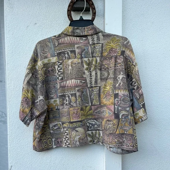 Vintage 1995 Men's Patagonia Hawaii Cropped Button Up Shirt (Medium) - Picture 4 of 5